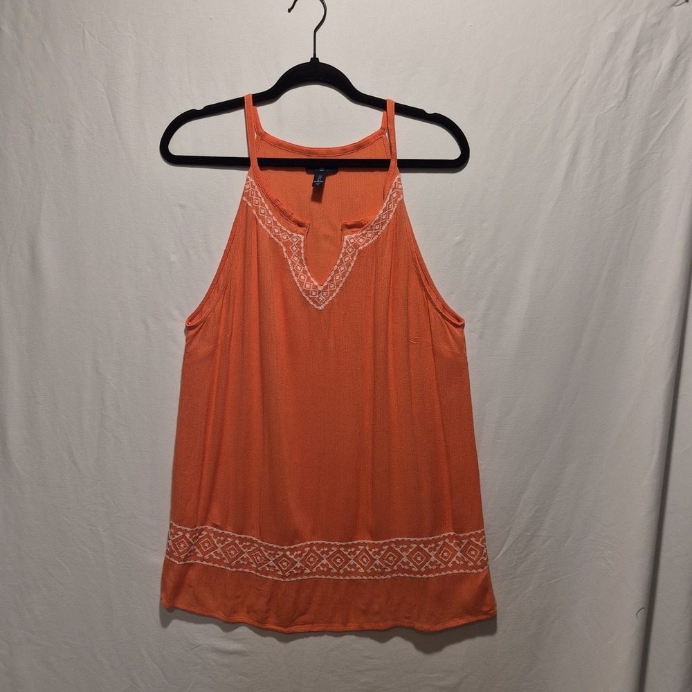 Gap Womens Lrg Tank Embroidered Boho Summer Casual Artisanal Vintage-Inspired